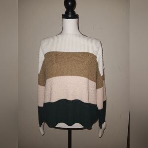 NWT French Connection Designer Color Block k Sweater